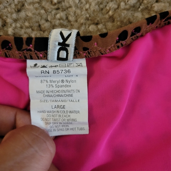 DKNY Bikini Top Small Bottoms Large - Picture 4 of 5